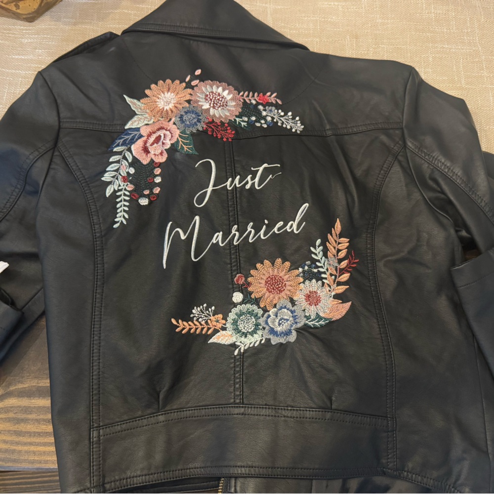 “Just Married” Black Jacket - Brand New with tags